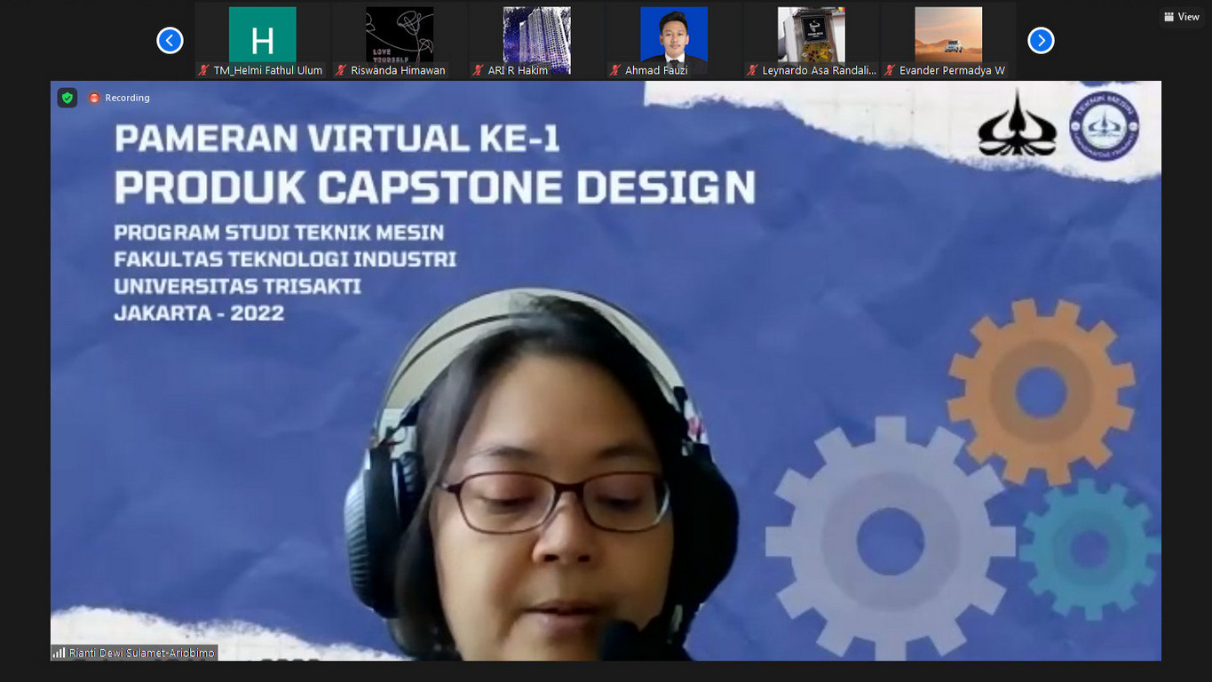 Pameran Virtual Perdana Produk Capstone Design - Teknik Mesin