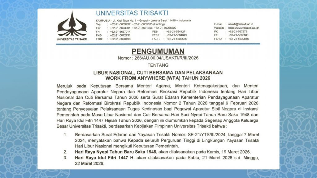 Pengumuman Libur Nasional Nyepi 1948 dan Idulfitri 1447 H